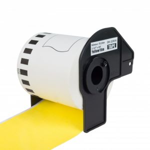 PEKRO kompatibilní etikety s BROTHER DK-22606, žlutá papírová role 62 x 15,24m