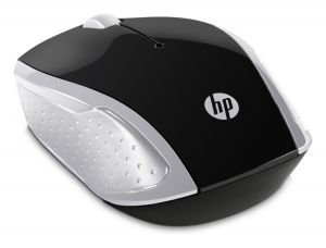 HP myš 200 Wireless Pike Silver, 1000DPI, 2.4 [GHz], optická, 3tl., 1 kolečko, bezdrátová