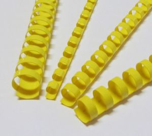 Plastové hřbety 28,5 žluté