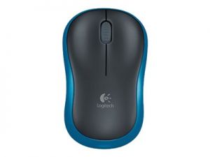 LOGITECH M185 - Myš - optický - bezdrátový - 2.4 GHz - bezdrátový přijímač USB - modrá