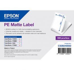 EPSON etikety 203mm x 305mm, bílé, baleno po 500 ks, C33S045552, pro inkoustové tiskárny