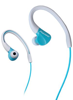 Pioneer závěsná sportovní sluchátka světle modrá