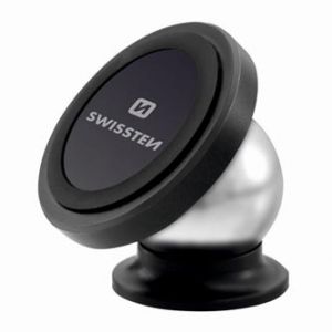 SWISSTEN Magnetický držák mobilu(GPS) do auta, černý, plast, kloubový