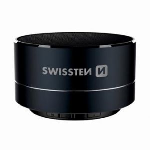 SWISSTEN bluetooth reproduktor, i-METAL, 3W, regulace hlasitosti, černý, bluetooth+USB, ko
