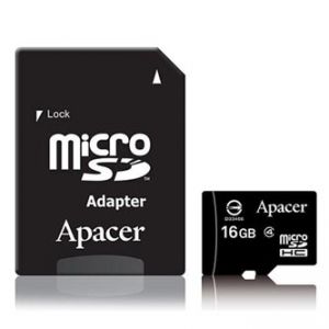 APACER paměťová karta Secure Digital, 16GB, microSDHC, AP16GMCSH4-R, Class 4