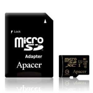 APACER paměťová karta Secure Digital, 128GB, microSDXC, AP128GMCSX10U5-R, Class 10 UHS-I U