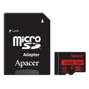 APACER paměťová karta Secure Digital, 32GB, microSDHC, AP32GMCSH10U5-R, Class 10 UHS-I U1