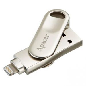APACER USB Flash Drive OTG, 3.1, 64GB, AH790, stříbrný, AP64GAH790S-1, USB 3.1/Lightning