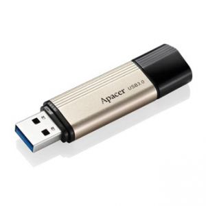 APACER USB Flash Drive, 3.0, 64GB, AH353, zlatý, AP64GAH353C-1, kovový s plastovou krytkou