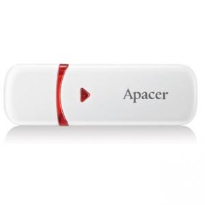 APACER USB Flash Drive, 2.0, 32GB, AH333, bílý, červený, AP32GAH333W-1, s plastovou krytko