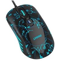 CRONO myš CM636B, laserová, gaming, 800/1600/3200 DPI, LED podsvícení, USB