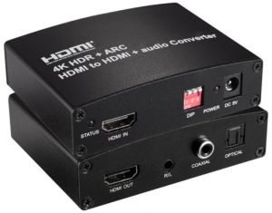 PREMIUMCORD HDMI2.0 Repeater/Extender 4Kx2K@60Hz s oddělením audia, stereo jack, Toslink,
