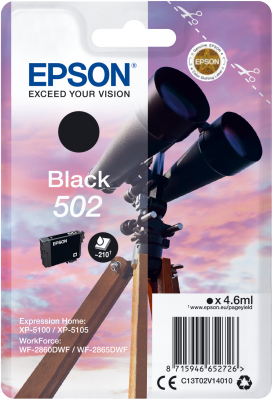 EPSON singlepack,Black 502,Ink,standard