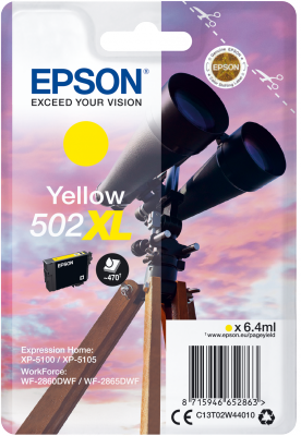 EPSON singlepack,Yellow 502XL,Ink,XL