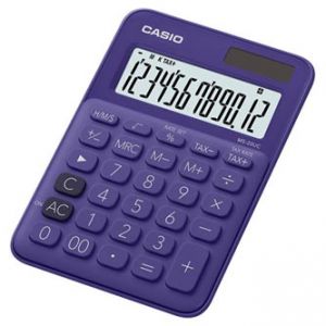 Kalkulačka CASIO, MS 20 UC PL, fialová, dvanáctimístná, duální napájení
