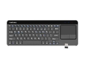 Bezdrátová klávesnice z touch padem pro Smart TV NATEC Turbot, hliníkové tělo