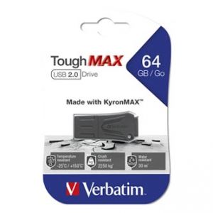 Verbatim ToughMAX, 2.0, 64GB, černý, 49332, kompozitní materiál KyronMAX