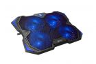 C-TECH Chladící podložka pro ntb Zefyros (GCP-01B), casual gaming, 17,3", modré podsvícení