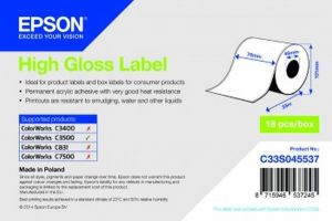 EPSON High Gloss Label - CONTINUOUS ROLL: 76MM X 33M