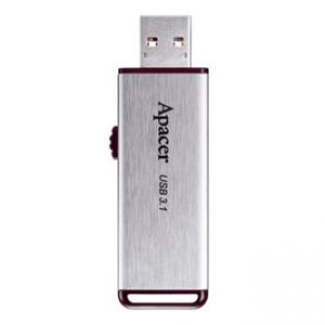APACER USB flash disk, 3.1, 32GB, AH35A, stříbrný, AP32GAH35AS-1, vysouvací konektor s kry