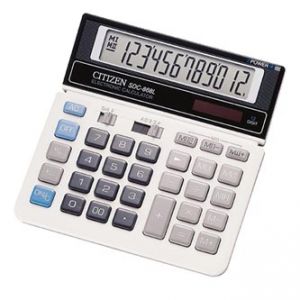 CITIZEN Kalkulačka SDC868L, černo-bílá, stolní, dvanáctimístná