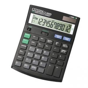 CITIZEN Kalkulačka CT666N, černá, stolní s výpočtem DPH, dvanáctimístná, automatické vypnu