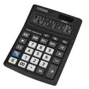 CITIZEN Kalkulačka CMB1201-BK, černá, stolní, dvanáctimístná, duální napájení