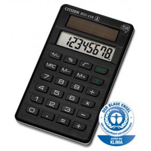 Citizen Kalkulačka ECC110 černá, stolní, osmimístná, šetrná k životnímu prostředí, solár