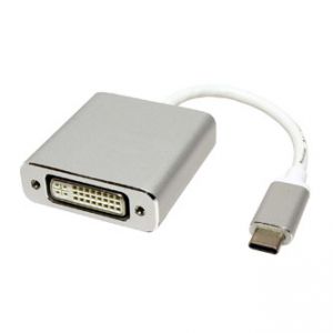 USB (3.1) Adaptér, USB C (3.1) M-DVI-D F, 0, stříbrný, plastic bag, 1920x1200