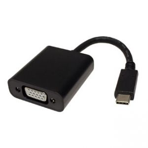 USB (3.1) Adaptér, USB C (3.1) M-VGA (15) F, 0, černý, plastic bag, 2048x1536