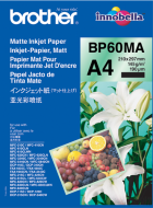 BROTHER Matte Inkjet Paper, foto papír, matný, bílý, A4, 145 g/m2, 25 ks, BP60MA, inkousto