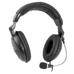 DEFENDER Orpheus HN-898, sluchátka s mikrofonem, ovládání hlasitosti, černá, uzavřená, 2x