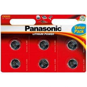 Baterie lithiová, CR2032, 3V, Panasonic, blistr, 6-pack, cena za 1 ks baterie