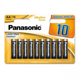 Baterie alkalická, LR6, 1.5V, Panasonic, blistr, 10-pack, cena za 1 ks baterie