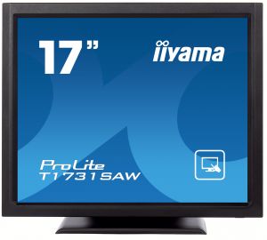 17" IIYAMA T1731SAW-B5: TN, SXGA, SAW, 1P, 250cd/m2, VGA, DP, HDMI, černý