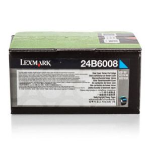 LEXMARK originální toner 24B6008, cyan, 3000str., 24B6008, high capacity, LEXMARK