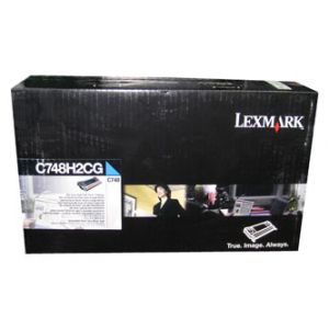 LEXMARK originální toner C748H2CG, cyan, 10000str., high capacity, LEXMARK C748DE, C748DTE