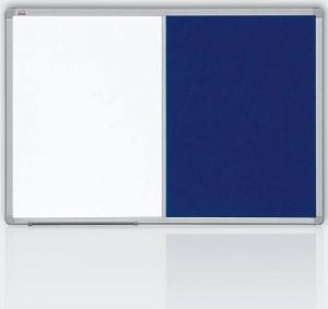 kombinovaná tabule 120x90 filc modrý/magnet., rám ALU23
