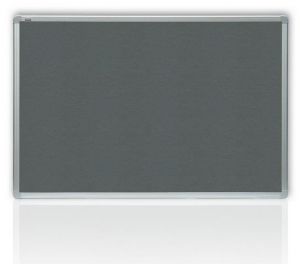 Filcová šedá tabule v hliníkovém rámu 180 x 90 cm