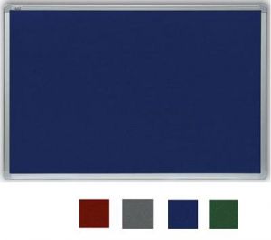 Filcová modrá tabule v hliníkovém rámu 60x90 cm
