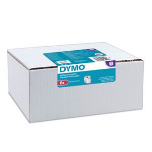Dymo papírové štítky 57mm x 32mm, bílé, multifunkční, 6 x 1000 ks, 2093094, 6 rolí v balen