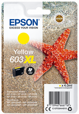 EPSON singlepack, Yellow 603XL