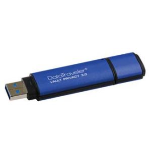 Kingston USB flash Memory DataTraveler Vault, 3.0, 4GB, Data Traveler Vault Privacy, modrý