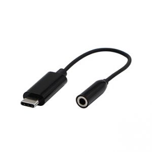 Audio Redukce, USB C (3.1) M-Jack (3,5mm) F, 0, stereo, černá