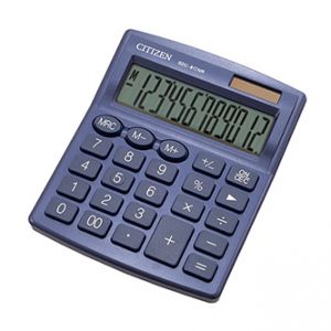 Citizen kalkulačka SDC812NRNVE, tmavě modrá, stolní, dvanáctimístná, duální napájení