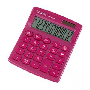 Citizen kalkulačka SDC812NRPKE, růžová, stolní, dvanáctimístná, duální napájení
