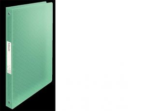 Měkké desky PP. 4 kulaté kroužky. Hřbet 25 mm. A4, zelené