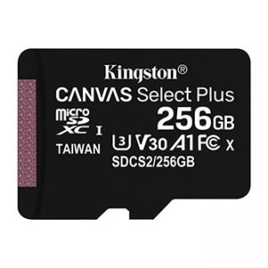 Kingston paměťová karta Canvas Select Plus, 256GB, micro SDXC, SDCS2/256GBSP, UHS-I U1 (Cl