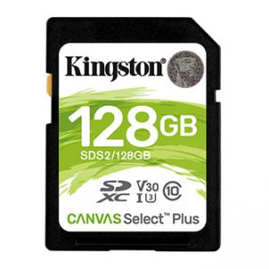 Kingston paměťová karta Canvas Select Plus, 128GB, SDXC, SDC2/128GB, UHS-I U3 (Class 10),