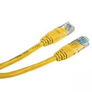 UTP patchcord, Cat.6, RJ45 M-0.5m, nestíněný, žlutý, economy